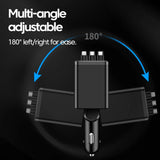 Elough 7 In 1 Car Charger Retractable USB C To ios Cable For iPhone Samsung Car Phone Charger USB Cigarette Lighter QC Adapter