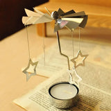 Rotating Carrousel Tea Light Candle Holder For Home Room Decor Holiday Light Centerpiece Gift for Kids Tea Candle Candlesticks