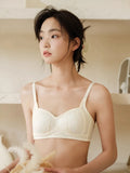 Summer Strapless Lace Bralette Beachwear Teen Girl Light Support Breathable Wirefree Foldable Comfort AU Student Bra Set MOYISU