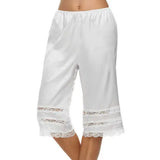 Women’s Pajama Pants Lace Trim Loose High Waist Sleepwear Bottoms Elastic Waist Band Nightwear Trousers