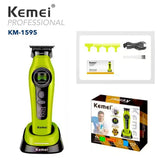 Kemei 1593 Barber Professional Hair Clipper Rechargeable Trimmer Electric Hair Cutting Machine External Rotor Brushless Motor