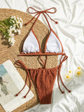 DEKA Women Triangle Micro Bikini Set Bandage Swimwear Swimsuit Thongs Bathing Suits Sexy Biquini Brazilian Beachwear