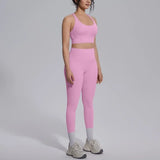 Women's Yoga Set Sports Fitness Running Beautiful Back Slim Fit Bra Hip-lifting High Waist Pants Workout Training Gym Suits