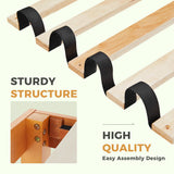 JHK Solid Wood Bed Frame With Slat Support Easy Assembly