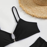 2025 U-wire Bikini Women Sexy Strappy Swimwear Female Solid Swimsuit Bathers Bathing Swimming Swim Suit Beachwear