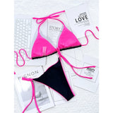 Sexy Leopard Printed Halter Brazilian Bikini Women Swimwear Female Swimsuit Two-Piece Bikini Set Bather Bathing Suit Swim V3681