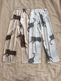 2 Pcs Leopard Women's Prints Loose Fit Pants with Elastic Waist Comfortable Lounge and Casual Wear for Ladies