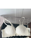 Summer Nouvelle Tendance! Soutien-Gorge Push Up à Fermeture Avant - Bretelles Dentelle Dos, Bralette Légère pour Petite Poitrine