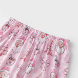 Women's Christmas Pajama Set Featuring Festive Santa Tree and Bow Prints 2 Piece Lounge Nightwear Sleepwear