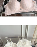 Summer Nouvelle Tendance! Soutien-Gorge Push Up à Fermeture Avant - Bretelles Dentelle Dos, Bralette Légère pour Petite Poitrine