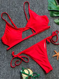 Sexy Hollow Out Micro Thong Bikini Women Swimwear Female Swimsuit Two-pieces Bikini Set Brazilian Bather Bathing Suit Swim Lady