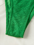 2026 Ring Linked Bandeau Bikini Solid String Swimwear Female Sexy Swimsuit Women Bathers Bathing Swimming Swim Suit Beachwear