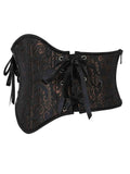 Retro Palace Jacquard Side Zipper Body Shaping Tight Waist Fishbone Side Lace Outer Wear