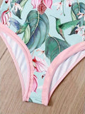 2026 Printed Strappy Swimsuit One Piece & Beach Dress Sexy Swimwear Women Bathing Swimming Swim Suit Female Padded Beachwear