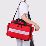 Large Capacity Outdoor First Aid Kit with Reflective Strips Portable Storage Bag Multiple Carrying Options for Emergency First