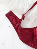 Transparent Floral Two Pieces Exquisite Lace Lingerie Set Ultrathin Bra Briefs Set Solid Exotic Lingerie For Ladies ZA824031