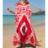 2026 New Colorful Kaftan Tunic Beach Dress Beach Wear Beachwear Beach Cover Up Cover-upsLoose Maxi Dress Female Women V4428