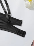 2pcs Luxury Satin Lingerie Set for Women 3/4 Cup High Gloss Silk-like Bra Panty Set Sexy Black Brassiere Underwear MR2938