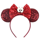 2025 New Style Mickey Minnie Ear Headband Sequin Bows Girl Adult Kids Halloween Party Cosplay Hair Accessories Princess Hairband