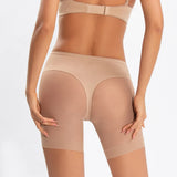 Women's Seamless Shorts Safety Pants High Waist Large Size Mesh Thin Boxer Panties Anti Friction Under Skirt Shorts Underwear