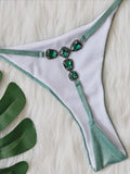 Extreme Mini Micro String Bikinis Diamond Bikini Women Swimsuit Female Swimwear Two Pieces Bikini Set Bather Bathing Suit Swim
