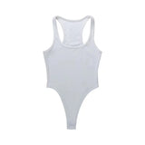 Sleeveless Knit Bodysuit Hot Summer Sexy Bodycon Off Shoulder Halter Tops Casual Street Bodice For Women ClubWear