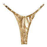 Sexy Micro Mini Bikini Bottoms High Waist Women Swimwear Thong Swimsuit Glossy Elastic Summer Brazilian Swim Trunks Beachwear
