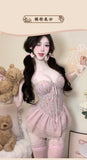Sexy French Style Light Luxury Sexy With Chest Pads Pure Desire Floral Print Dress Backless Deep V Sleeveless Dress Elegant MO9K