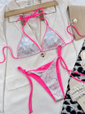 Bikini 2026 Sexy Triangle Shining Sequins Swimwear Swimsuit Women Halter Bikinis Set Bathing Suit Beach Bikini Female Banadores