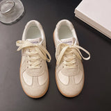 Silver Patchwork Platform Sneakers Women Thick Bottom Lace Up German Training Shoes Woman Spring Autumn Korean Non Slip Flats
