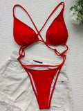 High Cut Out G String Female Swimwear One Piece Swimsuit Women Mini Micro Thong Monokini Bather Backless Bathing Suit Swim Wear