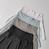 Women's High-Waisted Sports Short Skirt Anti-Glare A-Line Yoga Pants Skirt with Inner Lining for Fitness Cool Design