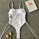 Neon Green Tummy Cut Out Female Swimwear One Piece Swimsuit Women Thong String Monokini High Leg Cut Bathing Suit Swim Bodysuit