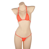 DEKA  Women Solid Transparent Micro Bikini Set Bandage Thong Underwear G-String Bra Mini Swimsuit Brazilian Swimwear Sleepwear