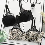 Women's Oversized Underwear With Pull-up And Anti Sagging Black Leopard Print Lace Design Suitable For Plump Women XL-4XL A2551