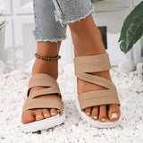 Women's Summer 2026 New  Fashion Knitted Lightweight Beach Slippers Women Sandals Ladies Shoes