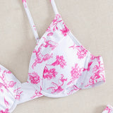 sexy print push up bikinis sets two pieces underwire swimsuit bikini swimsuit Swimwear Biquini conjunto de bikini tankini