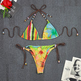 2026 Sexy Printed Mirco Bikini Sets Women Tie Side G-String Thong Swimsuit Female Bandage Bathing Suit Brazlian Swimwear Biquini