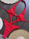 Sexy Halter Backless Female Swimwear One Piece Swimsuit Women 2025 Monokini Sexy High Leg Cut Bathing Suit Swim Lady Beach Wear