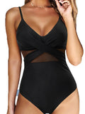 S - XXL Sexy Mesh See Through Women Swimwear One Piece Swimsuit Women's Swimwear Ruched Push Up Bathing Suit Swim Beach Wear