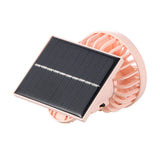 Solar Powered Portable Clip-On Fan Mini Fan Low Noise 3 Adjustable Wind Speeds USB Charging Multi-Functional Clip-On Fan