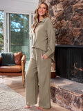 2026 Spring and Summer Casual Suit New Fashion Suit Loose Casual Top Wide Leg Pants Two-piece Set for Women