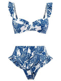 3 Pieces Push Up Bikini 2026 High Waist Swimsuit & Skirt Sexy Ruffle Swimwear Women Bathing Swimming Swim Suit Female Beachwear
