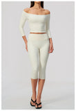 Fashion Mid Sleeve T-shirt Yoga Suits Tight Fitting Slim Sports Tops High Waist Peach Hip Mid Pants Gym Running Fitness Outfits