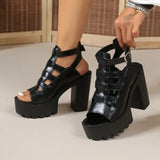 High Heel Sandals Women's Summer New Thick Heel Waterproof Platform Thick Bottom  Fashion Shoes  luxury sandals