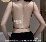 MOYISU Anti Slip Halter Bra for Small Chest, Push Up Enhancer Pads Rounded Shape, Invisible Seamless Cover No Show Lift Bralette