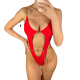 2025 Sexy Extreme String High Cut Female Swimwear One Piece Swimsuit Women Thong Monokini Bather Hollow Out Bathing Suit Swim