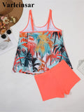 0XL - 4XL New Printed Bikini Plus Size Large Size Swimwear Women Swimsuit Female Two-Pieces Bikini Set Bather Bathing Suit V5901