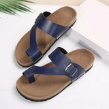 Fashion Pu Leather Clip Toe Sandals Women Summer 2025 Buckle Decor Platform Slippers Woman Thick Bottom Non Slip Flip Flops