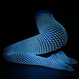 Stockings Women Lingerie Tights Party Sexy Fluorescent Socks High Stretch  Cosplay Long Socks Summer Ultra Thin Fishnet Sock